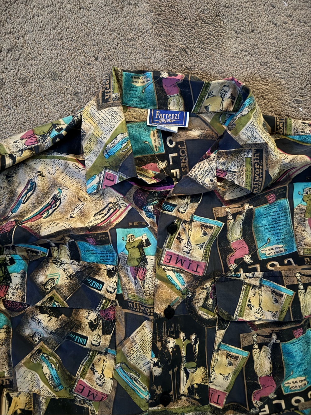 Men's Patterned Long-Sleeve Dress Shirt - Multicolor - Picture 2 of 5